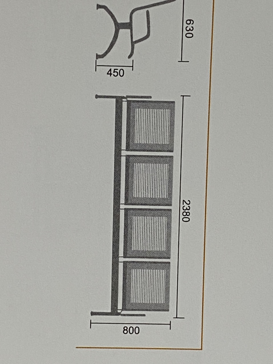 Ghế băng chờ nhập khẩu PPS04-M