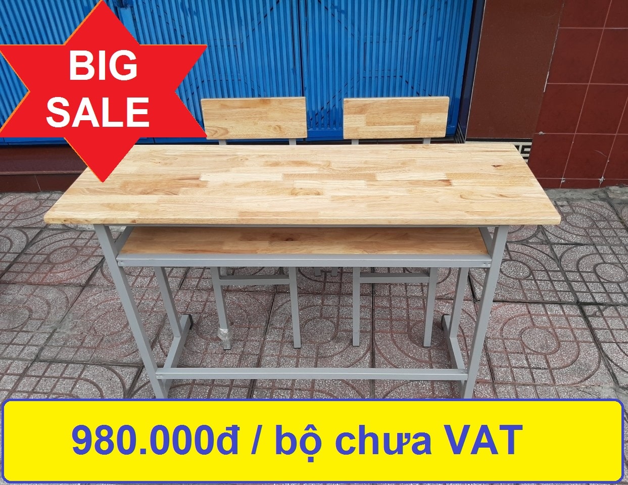 KHUYẾN MÃI LỚN HÈ 2020 1000 Bộ bàn ghế học sinh trường học BHS123CS GIÁ SIÊU HẤP DẪN