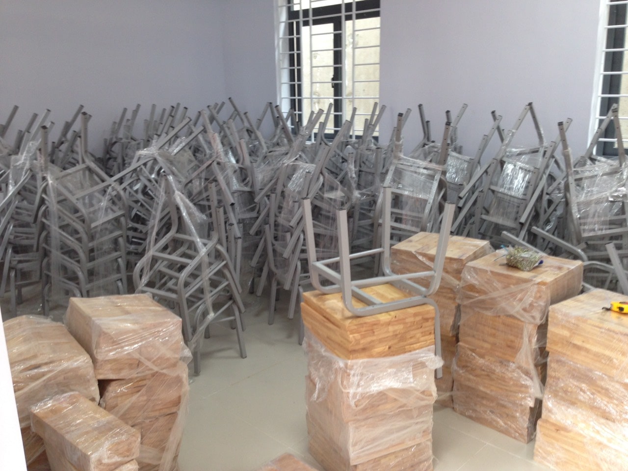 KHUYẾN MÃI LỚN HÈ 2020 1000 Bộ bàn ghế học sinh trường học BHS123CS GI