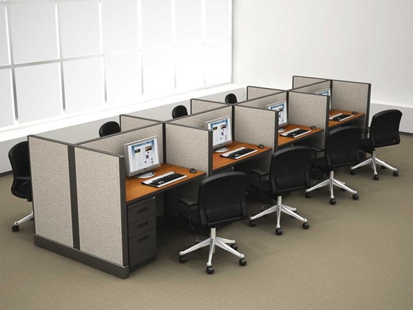 Sản xuất cụm bàn làm việc 8 người theo yêu cầu tại TPHCM