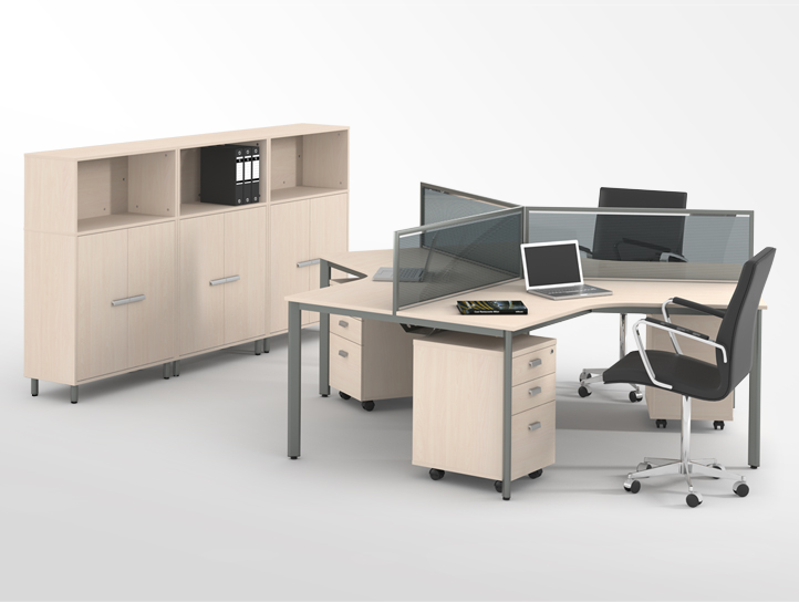 Vách ngăn bàn làm việc dùng trong setup nội thất văn phòng