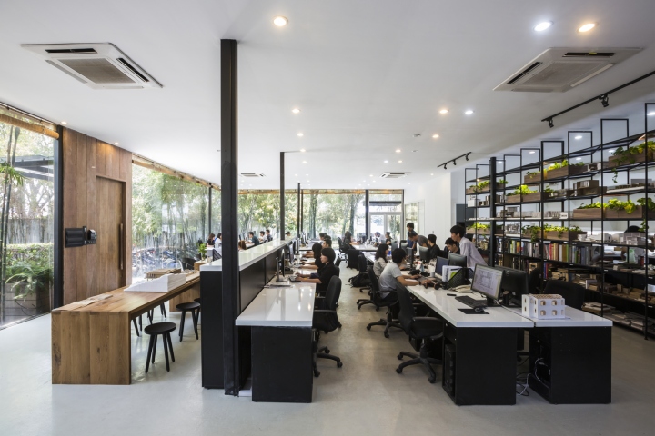 bàn làm việc màu ghi chì