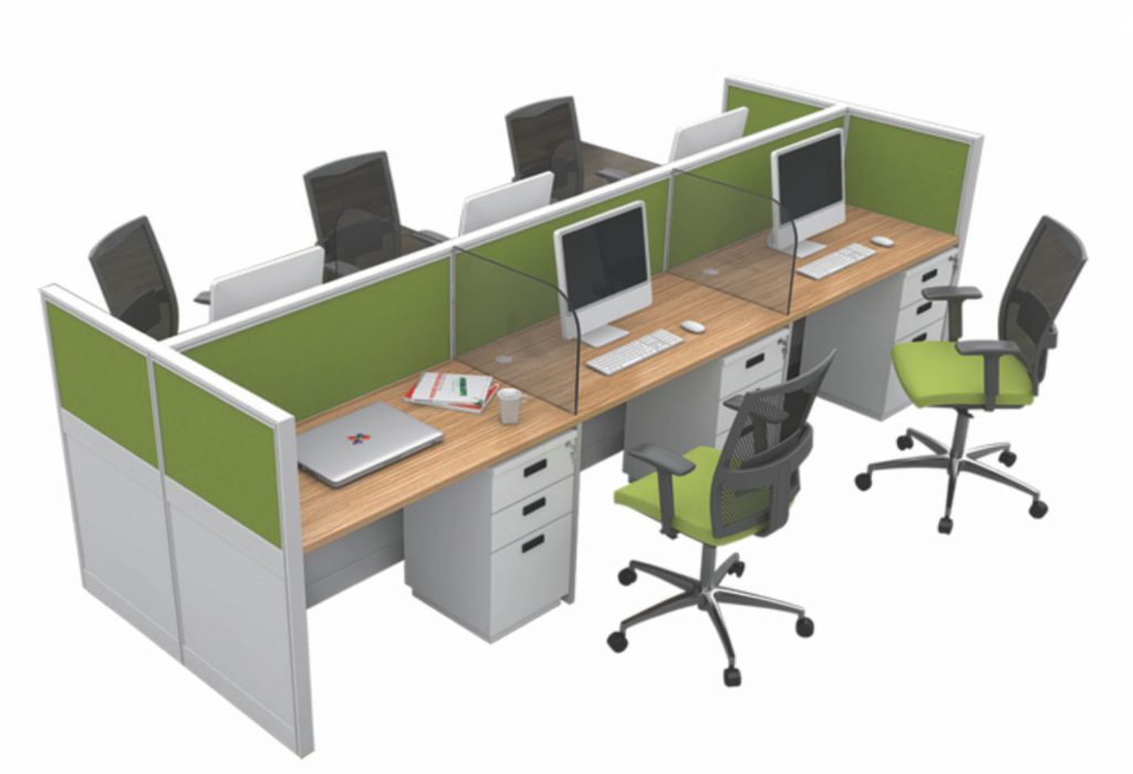 cụm bàn làm việc 6 chỗ giá rẻ