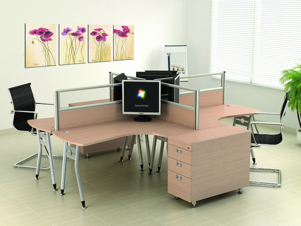 Vách ngăn bàn làm việc dùng trong setup nội thất văn phòng