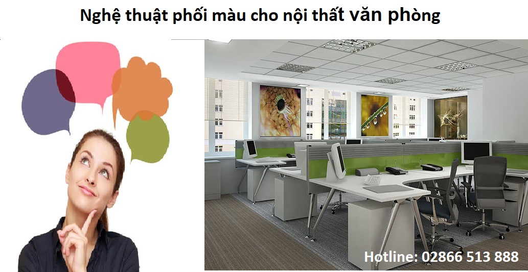 nghê thuật phối màu cho nội thất văn phòng